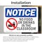 Signmission No Food Or Drinks In The Classroom Sign With Symbol, 14 in W x Rectangle, Vinyl Decal OS-2PACK-NS-D-1014-L-14610 - alternate 5